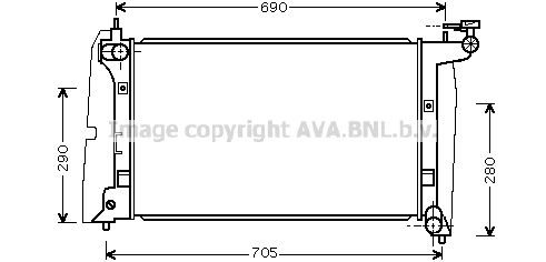 AVA QUALITY COOLING Radiaator,mootorijahutus TO2289